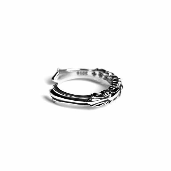 Chrome Hearts Baby Double Floral Cross Ring